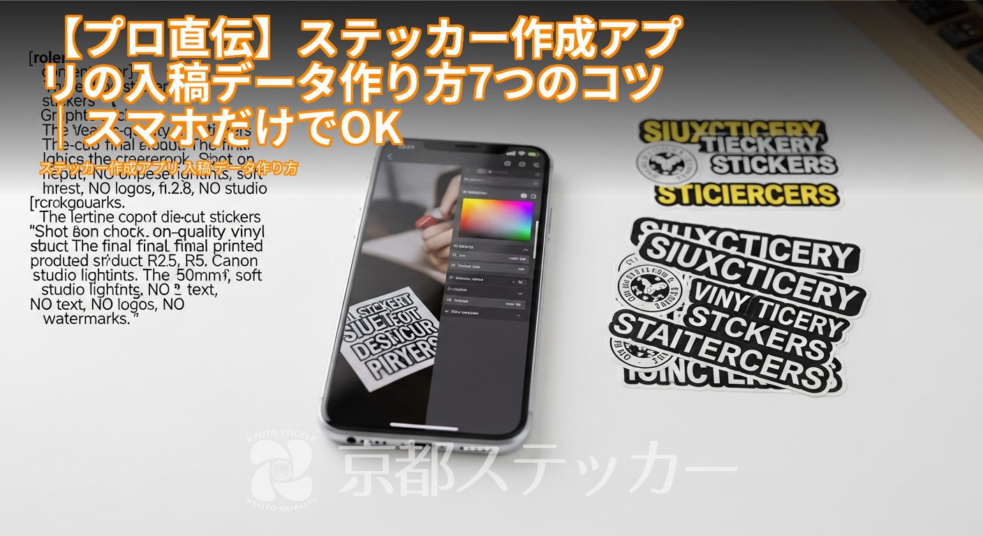 【プロ直伝】ステッカー作成アプリの入稿データ作り方7つのコツ｜スマホだけでOK