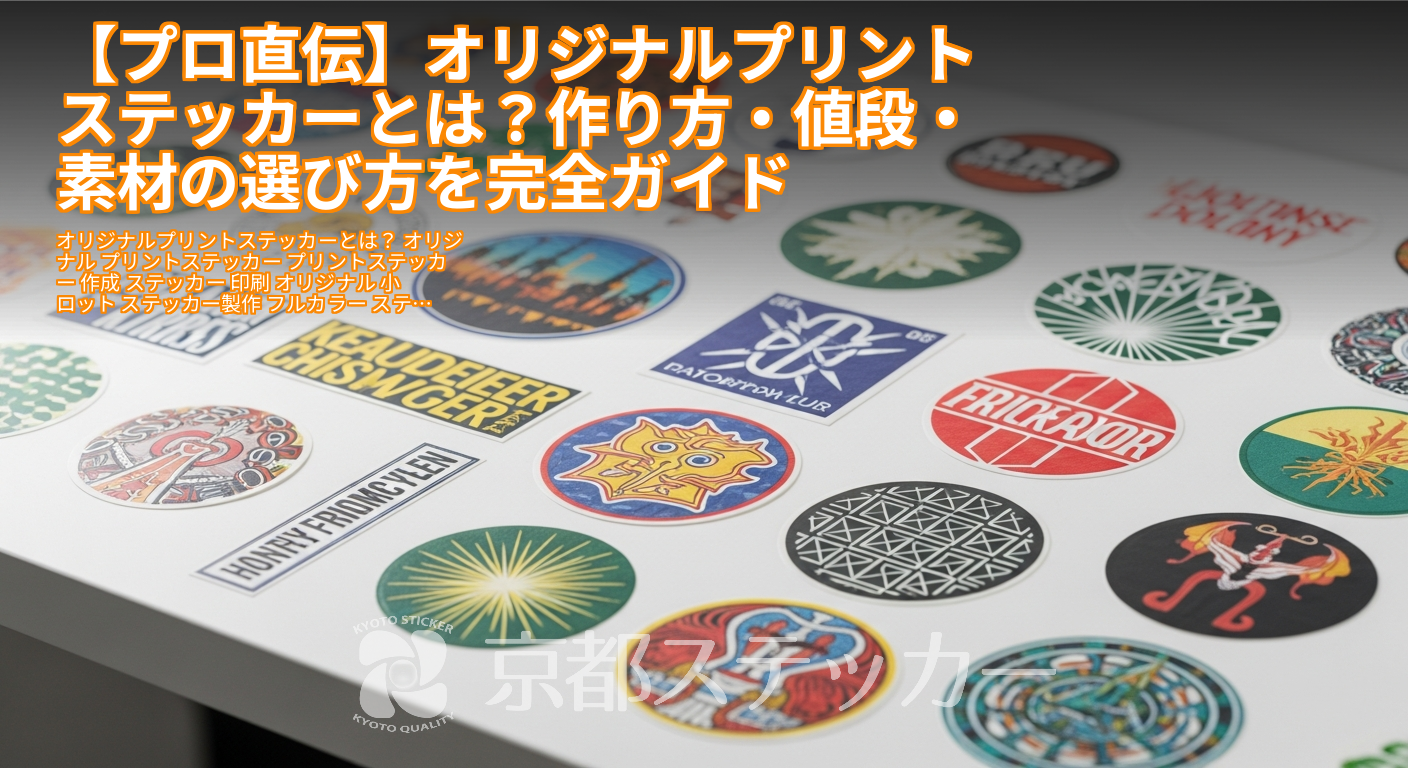 【プロ直伝】オリジナルプリントステッカーとは？作り方・値段・素材の選び方を完全ガイド