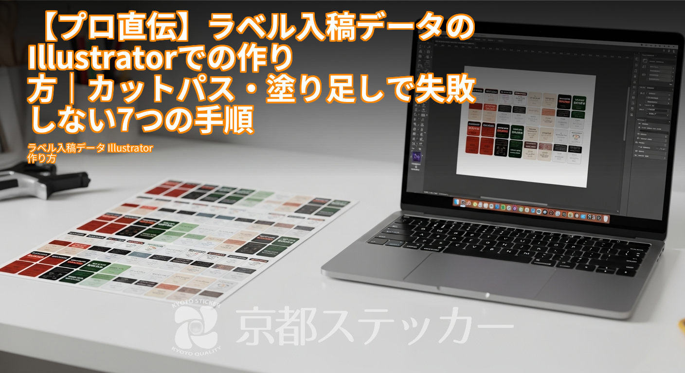 【プロ直伝】ラベル入稿データのIllustratorでの作り方｜カットパス・塗り足しで失敗しない7つの手順