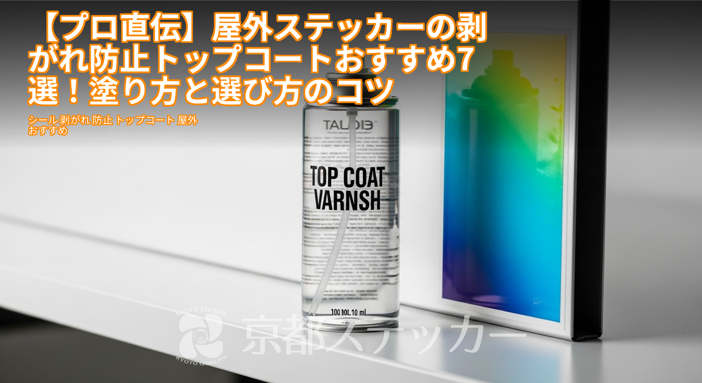 【プロ直伝】屋外ステッカーの剥がれ防止トップコートおすすめ7選!塗り方と選び方のコツ