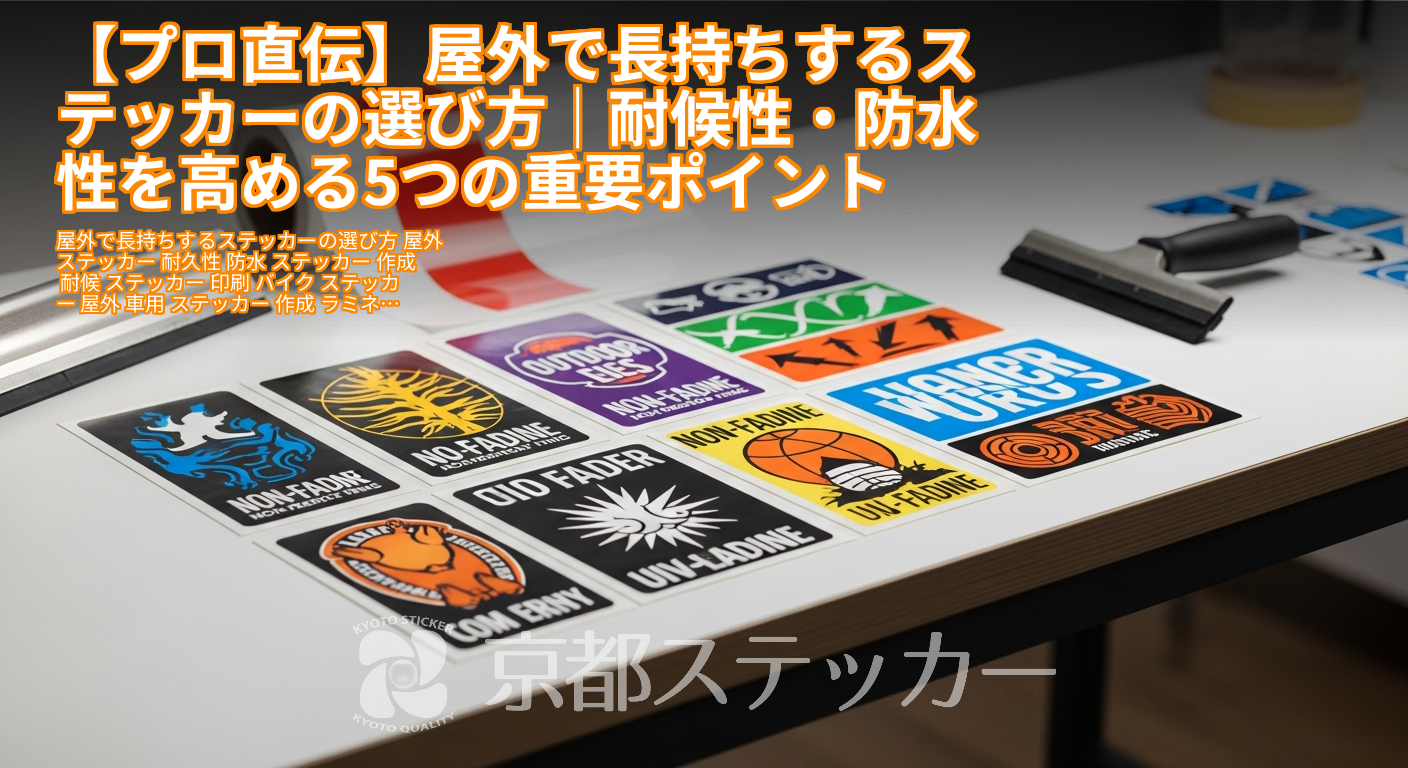 【プロ直伝】屋外で長持ちするステッカーの選び方|耐候性・防水性を高める5つの重要ポイント