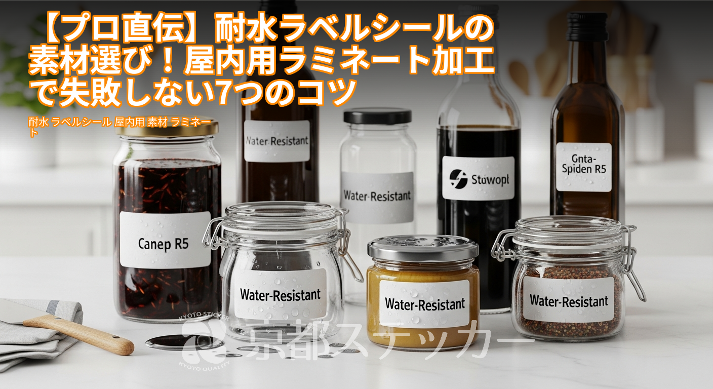【プロ直伝】耐水ラベルシールの素材選び！屋内用ラミネート加工で失敗しない7つのコツ