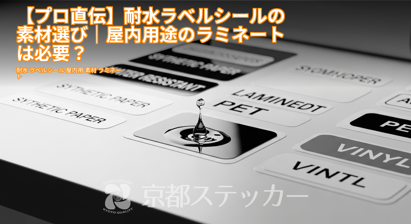 【プロ直伝】耐水ラベルシールの素材選び｜屋内用途のラミネートは必要？
