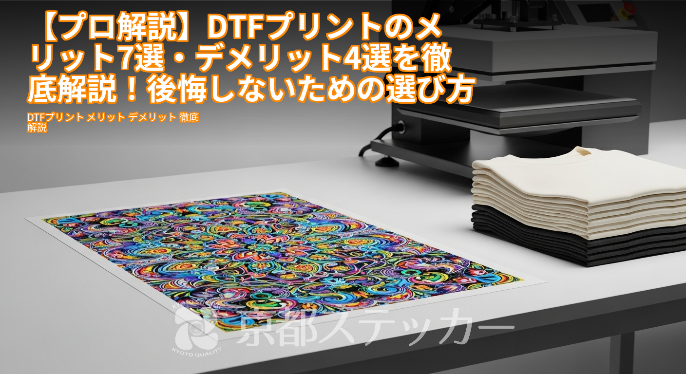 【プロ解説】DTFプリントのメリット7選・デメリット4選を徹底解説！後悔しないための選び方