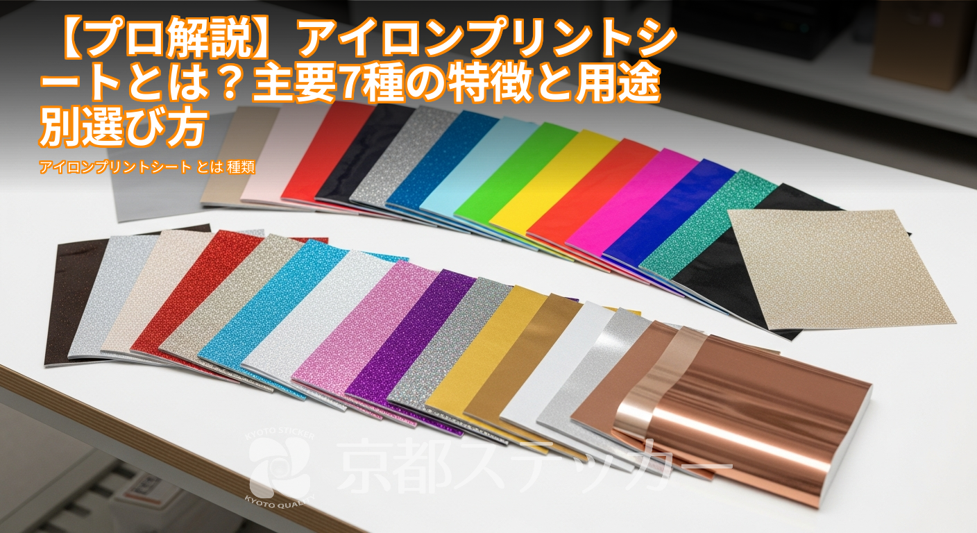 【プロ解説】アイロンプリントシートとは？主要7種の特徴と用途別選び方