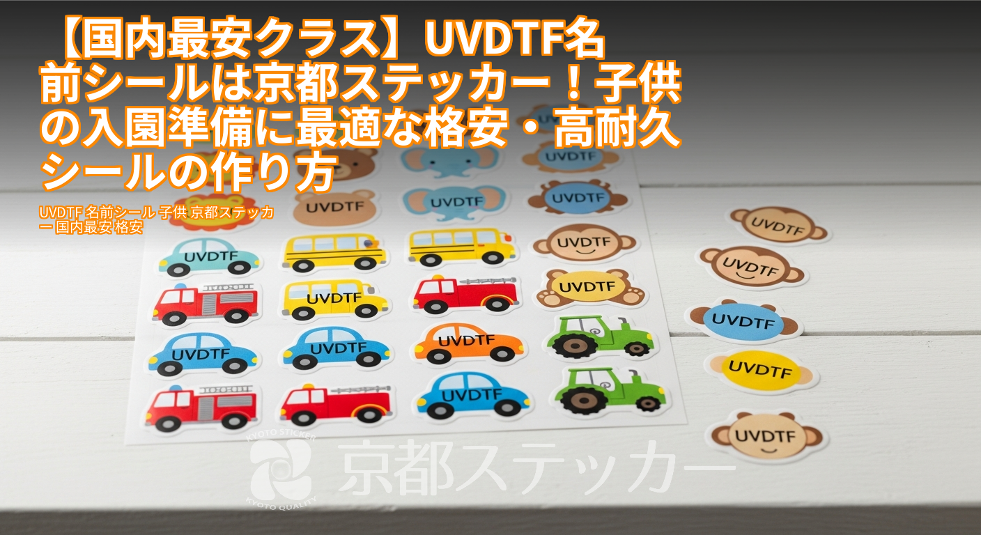 【国内最安クラス】UVDTF名前シールは京都ステッカー！子供の入園準備に最適な格安・高耐久シールの作り方