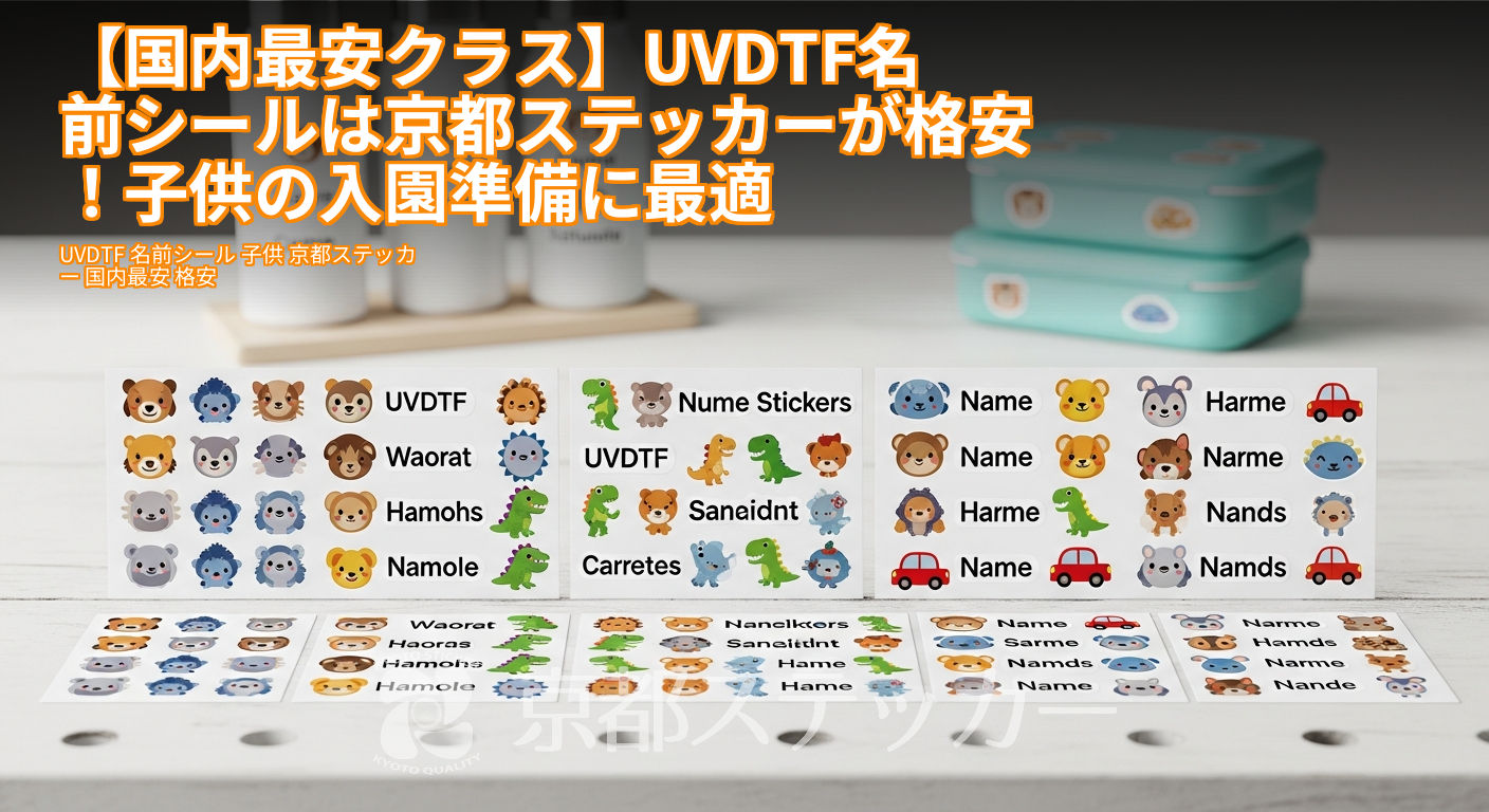 【国内最安クラス】UVDTF名前シールは京都ステッカーが格安!子供の入園準備に最適