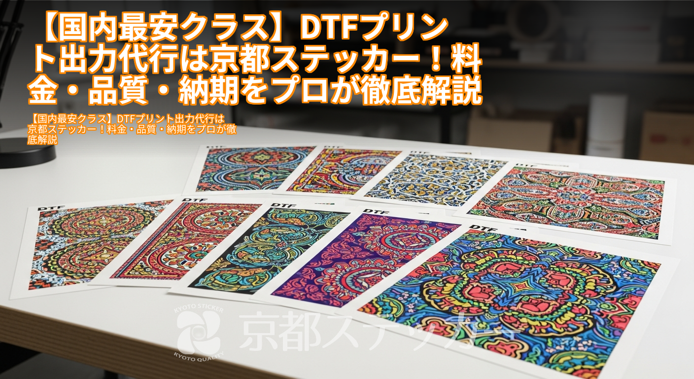 【国内最安クラス】DTFプリント出力代行は京都ステッカー!料金・品質・納期をプロが徹底解説