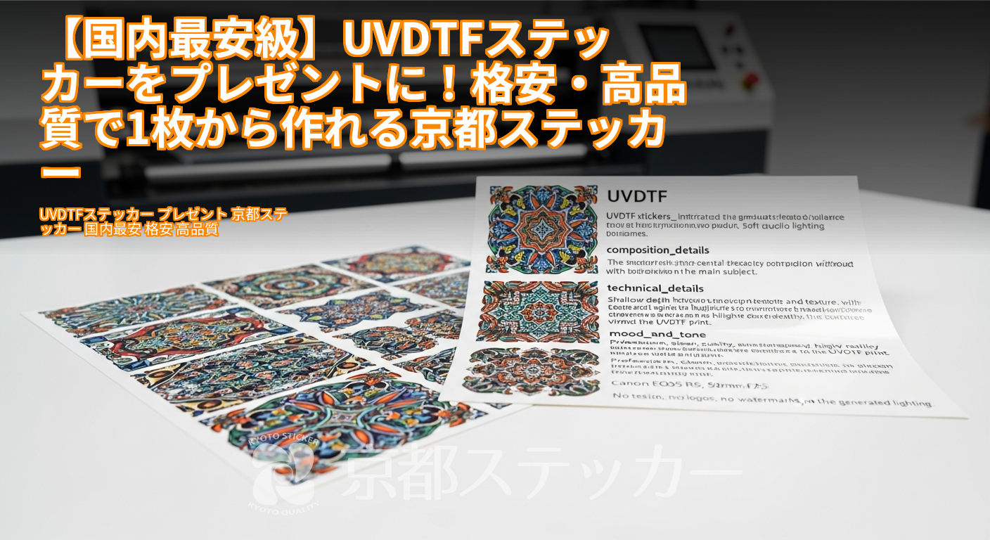 【国内最安級】UVDTFステッカーをプレゼントに!格安・高品質で1枚から作れる京都ステッカー