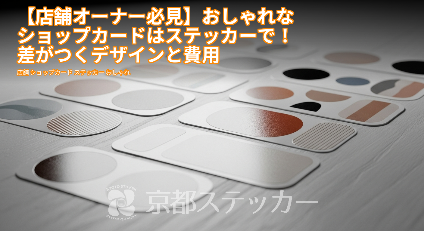【店舗オーナー必見】おしゃれなショップカードはステッカーで!差がつくデザインと費用