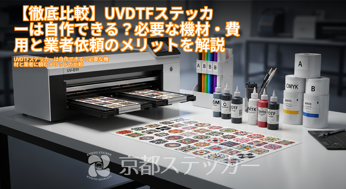 【徹底比較】UVDTFステッカーは自作できる？必要な機材・費用と業者依頼のメリットを解説