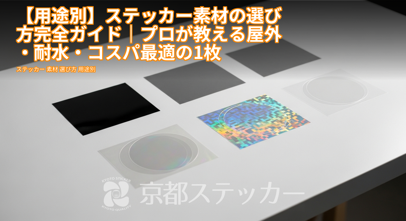 【用途別】ステッカー素材の選び方完全ガイド|プロが教える屋外・耐水・コスパ最適の1枚