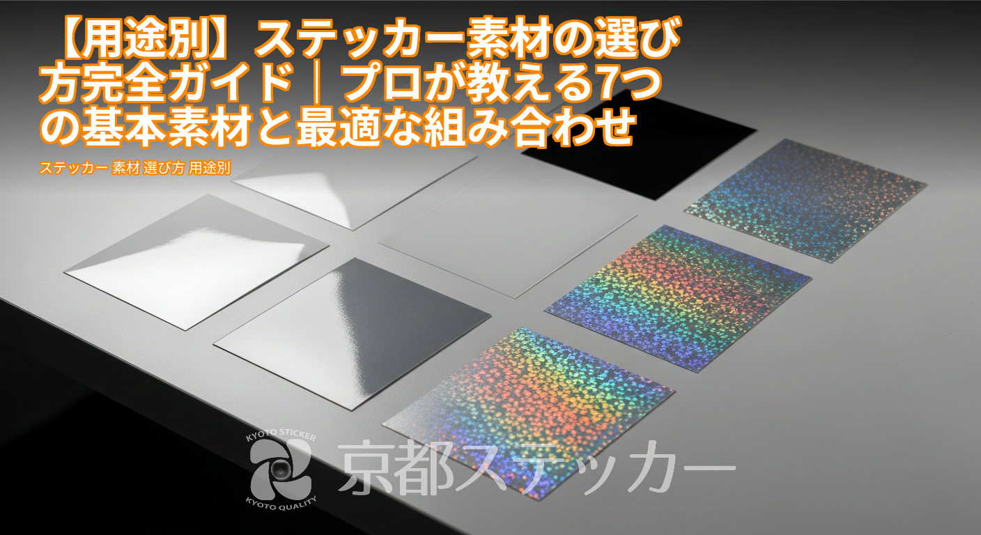 【用途別】ステッカー素材の選び方完全ガイド|プロが教える7つの基本素材と最適な組み合わせ
