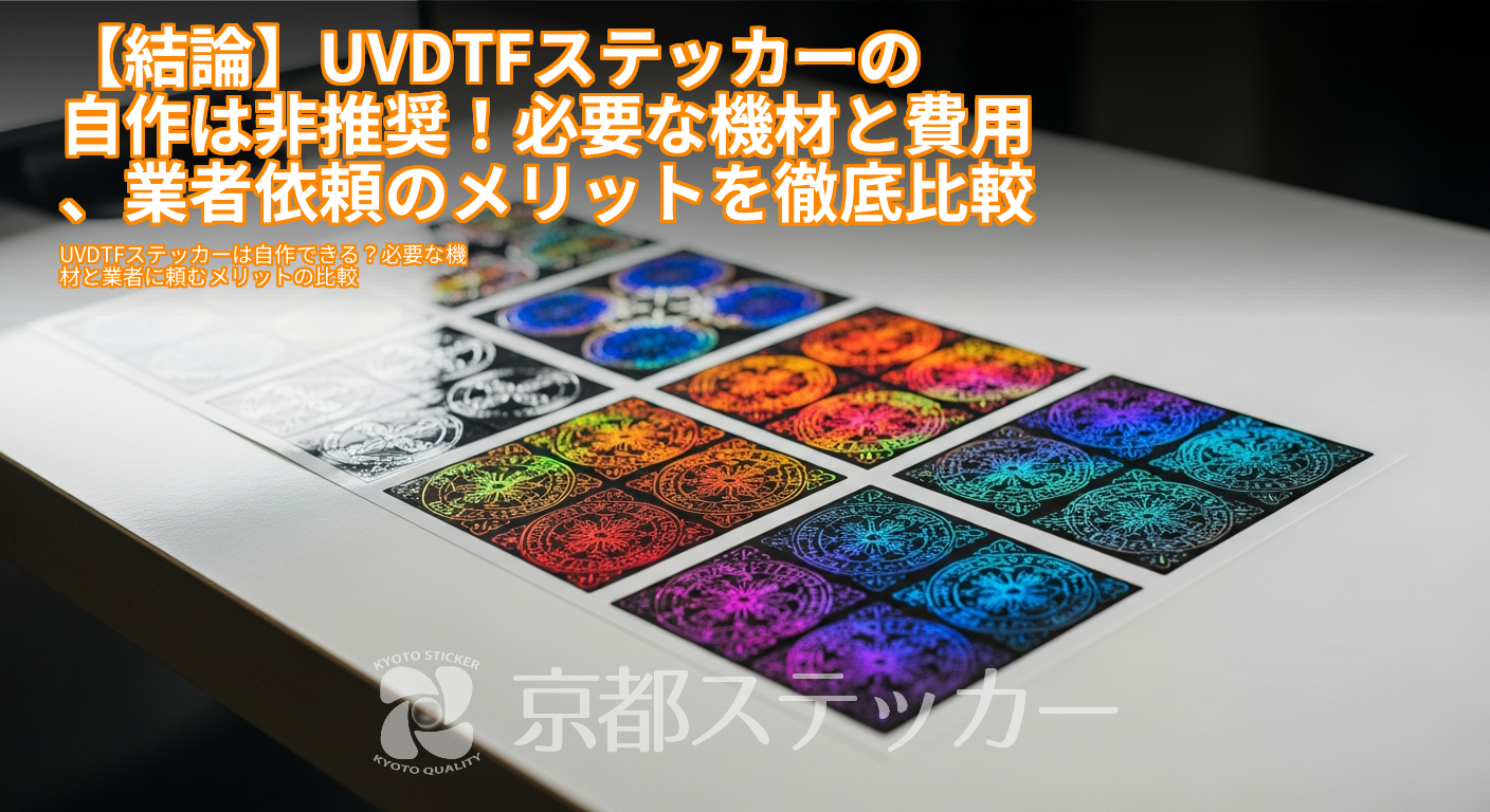 【結論】UVDTFステッカーの自作は非推奨!必要な機材と費用、業者依頼のメリットを徹底比較