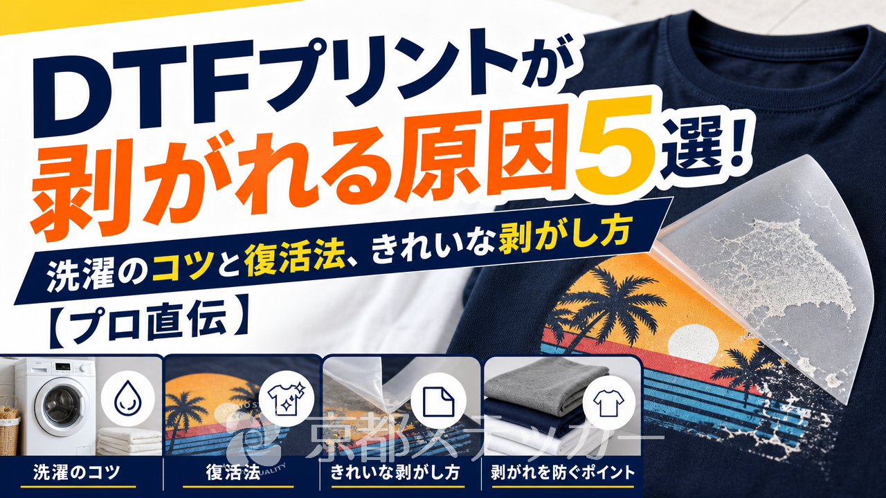 DTFプリントが剥がれる原因5選！洗濯のコツと復活法、きれいな剥がし方【プロ直伝】