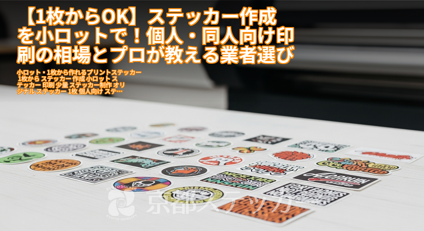 【1枚からOK】ステッカー作成を小ロットで!個人・同人向け印刷の相場とプロが教える業者選び