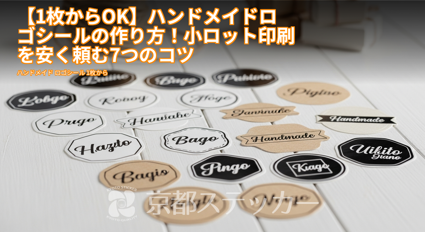 【1枚からOK】ハンドメイドロゴシールの作り方！小ロット印刷を安く頼む7つのコツ