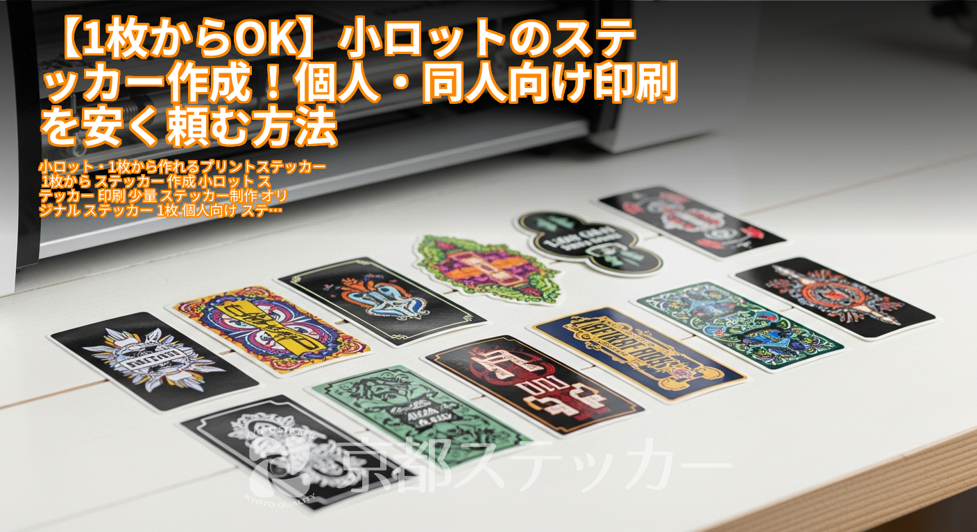 【1枚からOK】小ロットのステッカー作成!個人・同人向け印刷を安く頼む方法