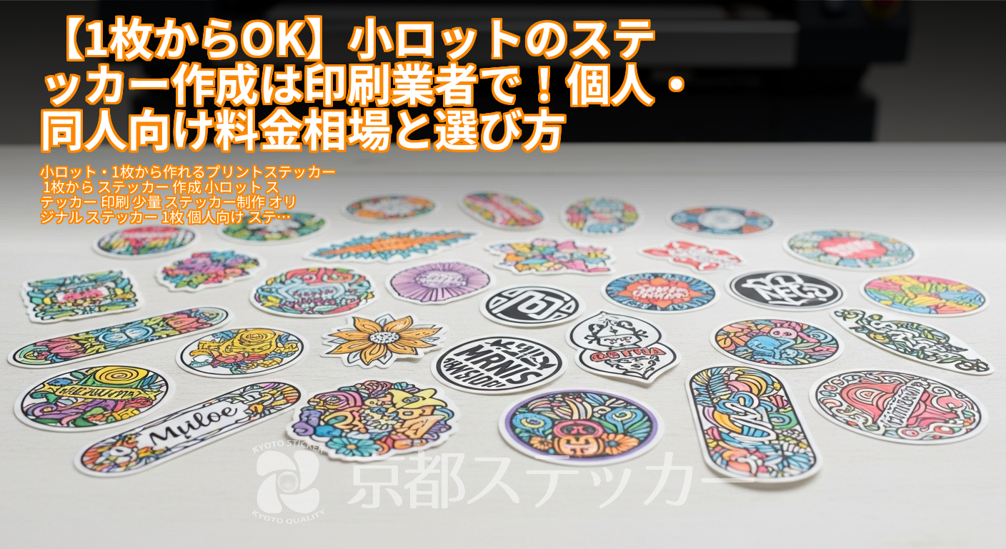 【1枚からOK】小ロットのステッカー作成は印刷業者で!個人・同人向け料金相場と選び方