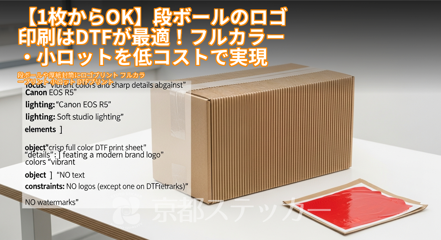 【1枚からOK】段ボールのロゴ印刷はDTFが最適！フルカラー・小ロットを低コストで実現