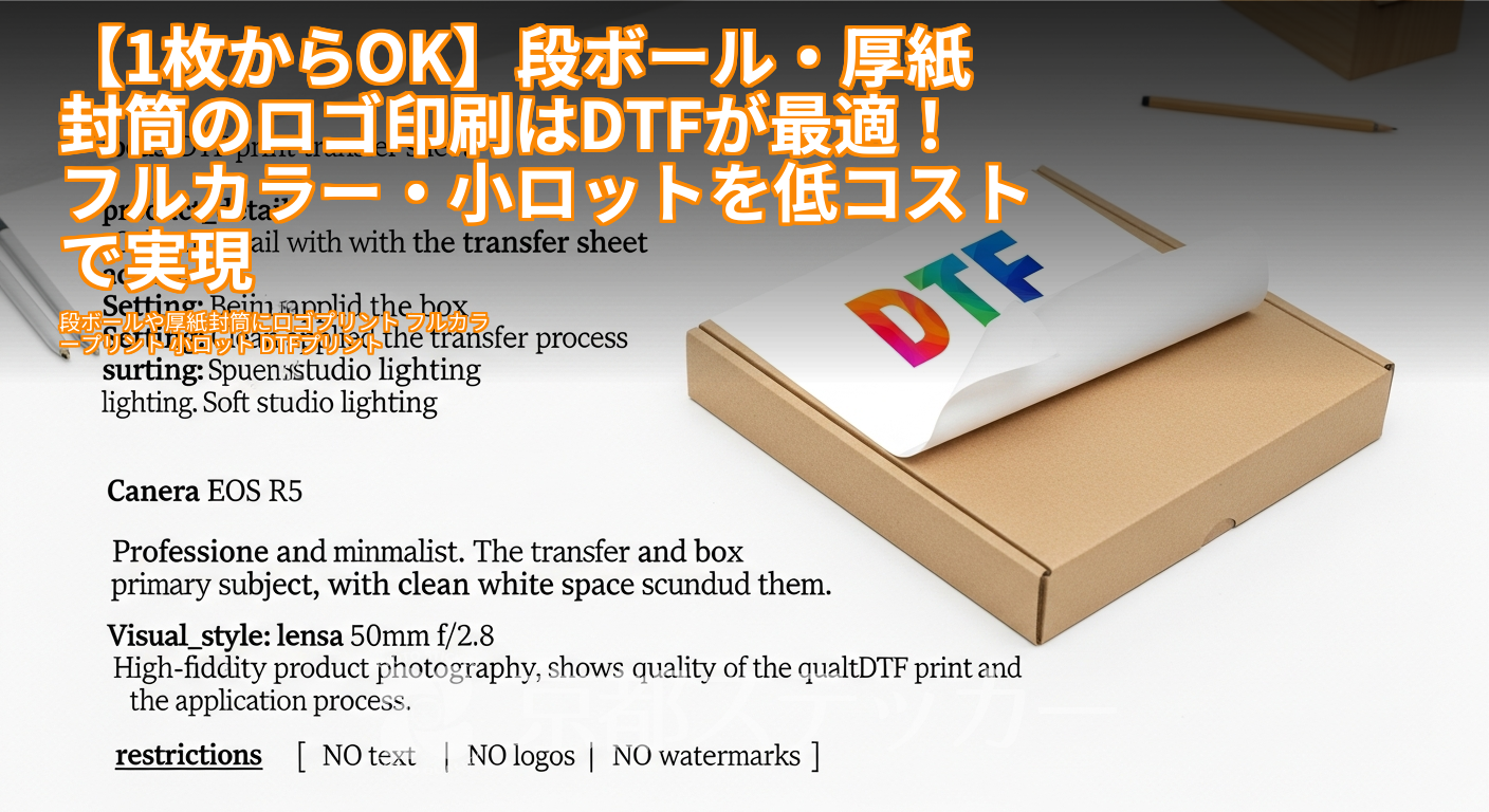 【1枚からOK】段ボール・厚紙封筒のロゴ印刷はDTFが最適!フルカラー・小ロットを低コストで実現