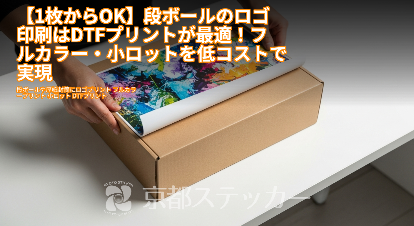 【1枚からOK】段ボールのロゴ印刷はDTFプリントが最適!フルカラー・小ロットを低コストで実現