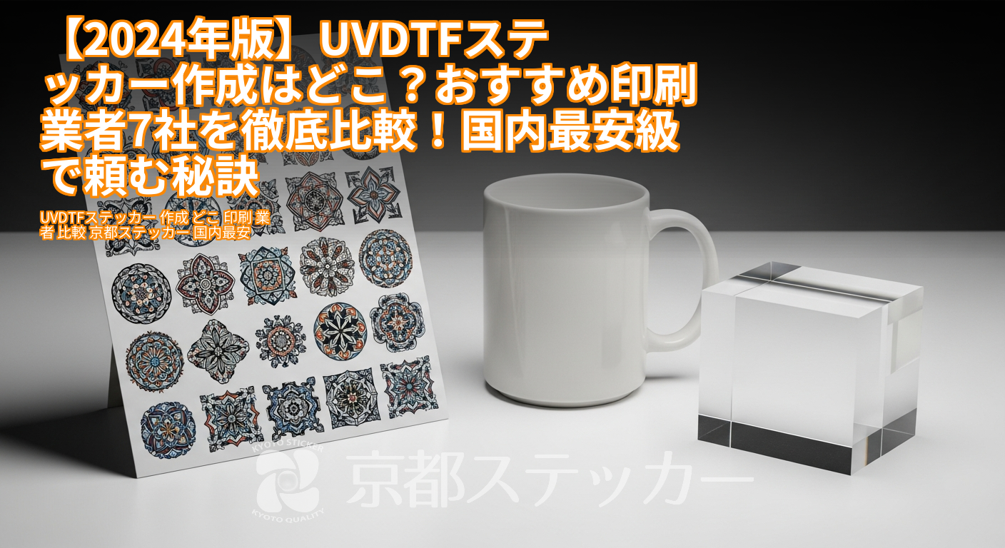 【2024年版】UVDTFステッカー作成はどこ?おすすめ印刷業者7社を徹底比較!国内最安級で頼む秘訣