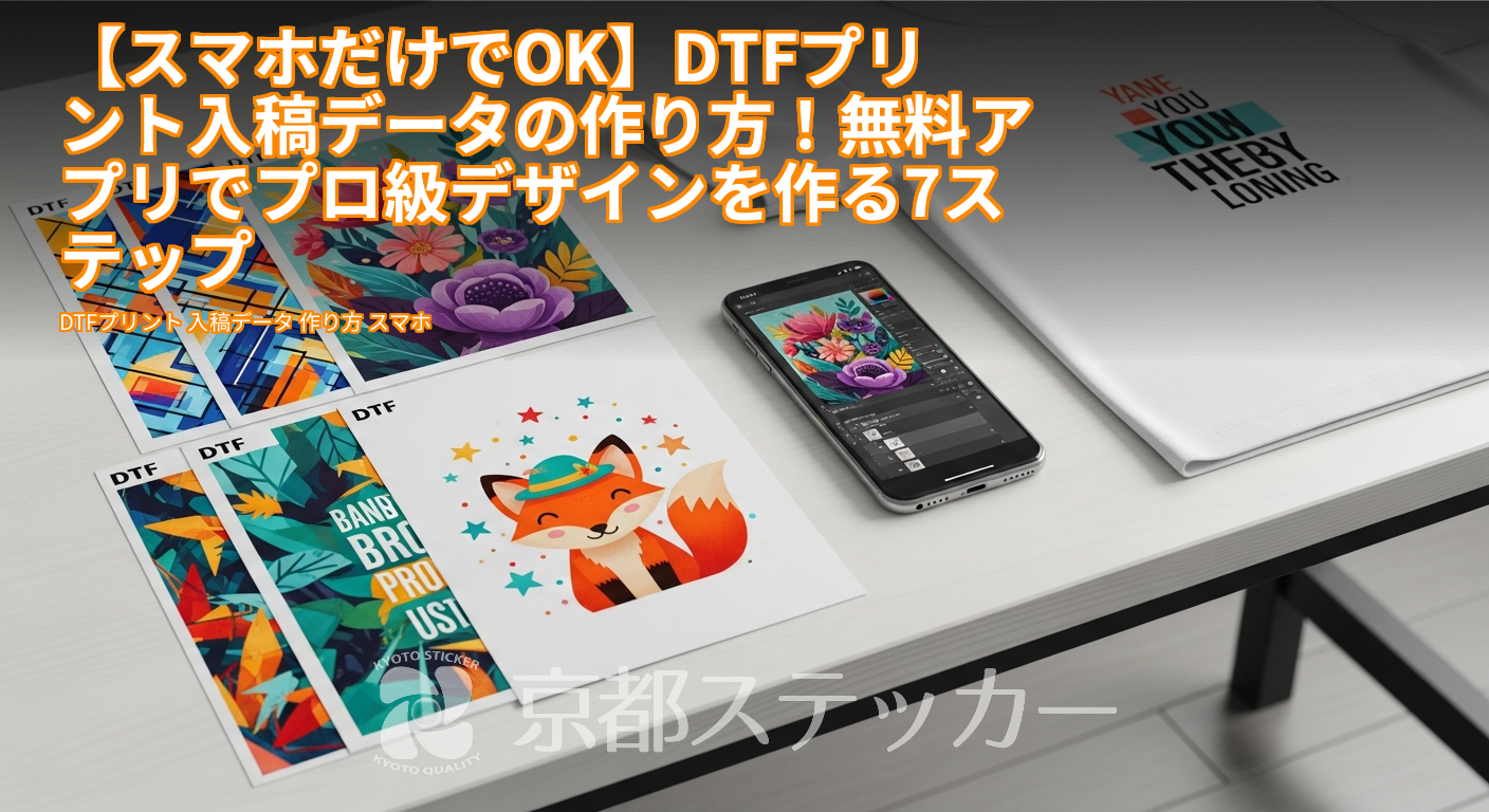 【スマホだけでOK】DTFプリント入稿データの作り方！無料アプリでプロ級デザインを作る7ステップ