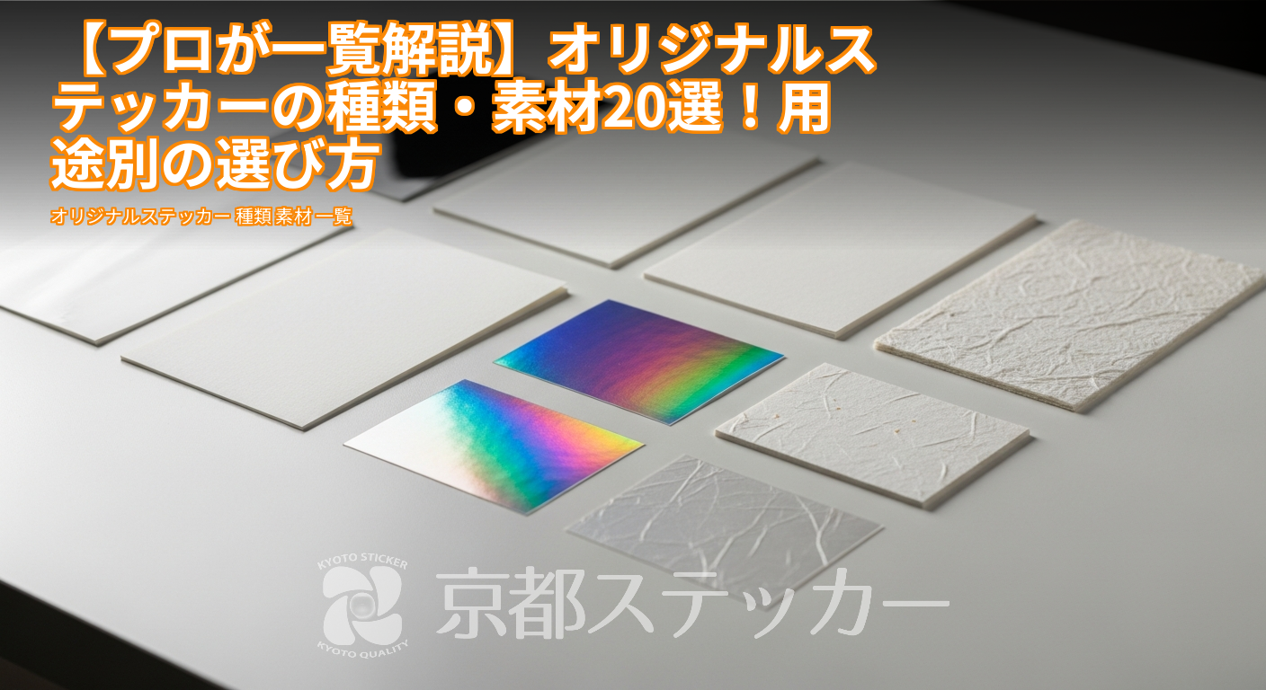 【プロが一覧解説】オリジナルステッカーの種類・素材20選!用途別の選び方