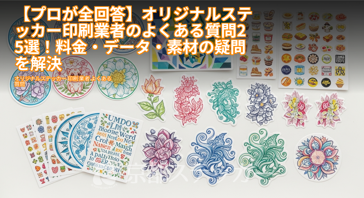 【プロが全回答】オリジナルステッカー印刷業者のよくある質問25選！料金・データ・素材の疑問を解決