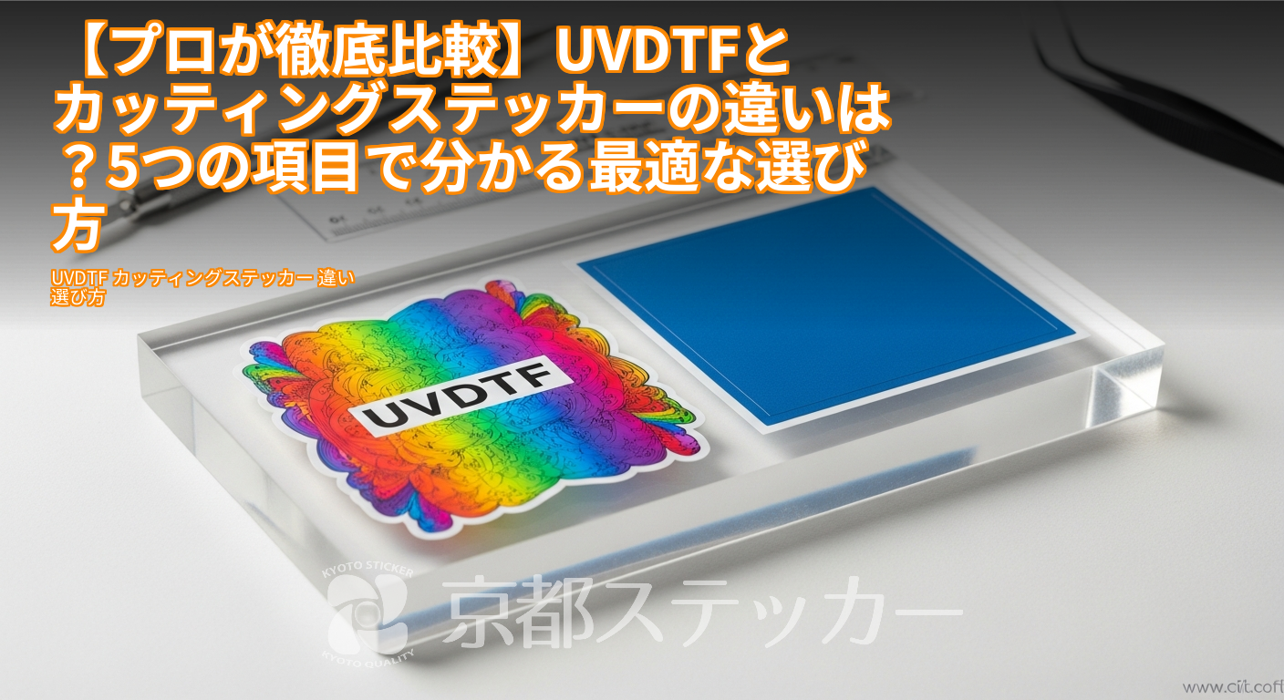 【プロが徹底比較】UVDTFとカッティングステッカーの違いは?5つの項目で分かる最適な選び方