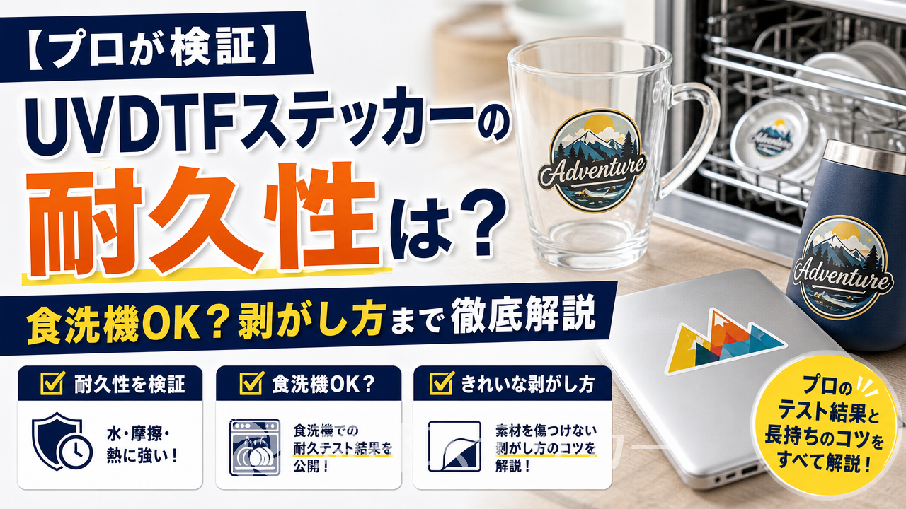 【プロが検証】UVDTFステッカーの耐久性は？食洗機OK？剥がし方まで徹底解説