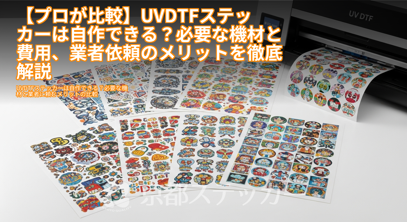 【プロが比較】UVDTFステッカーは自作できる？必要な機材と費用、業者依頼のメリットを徹底解説
