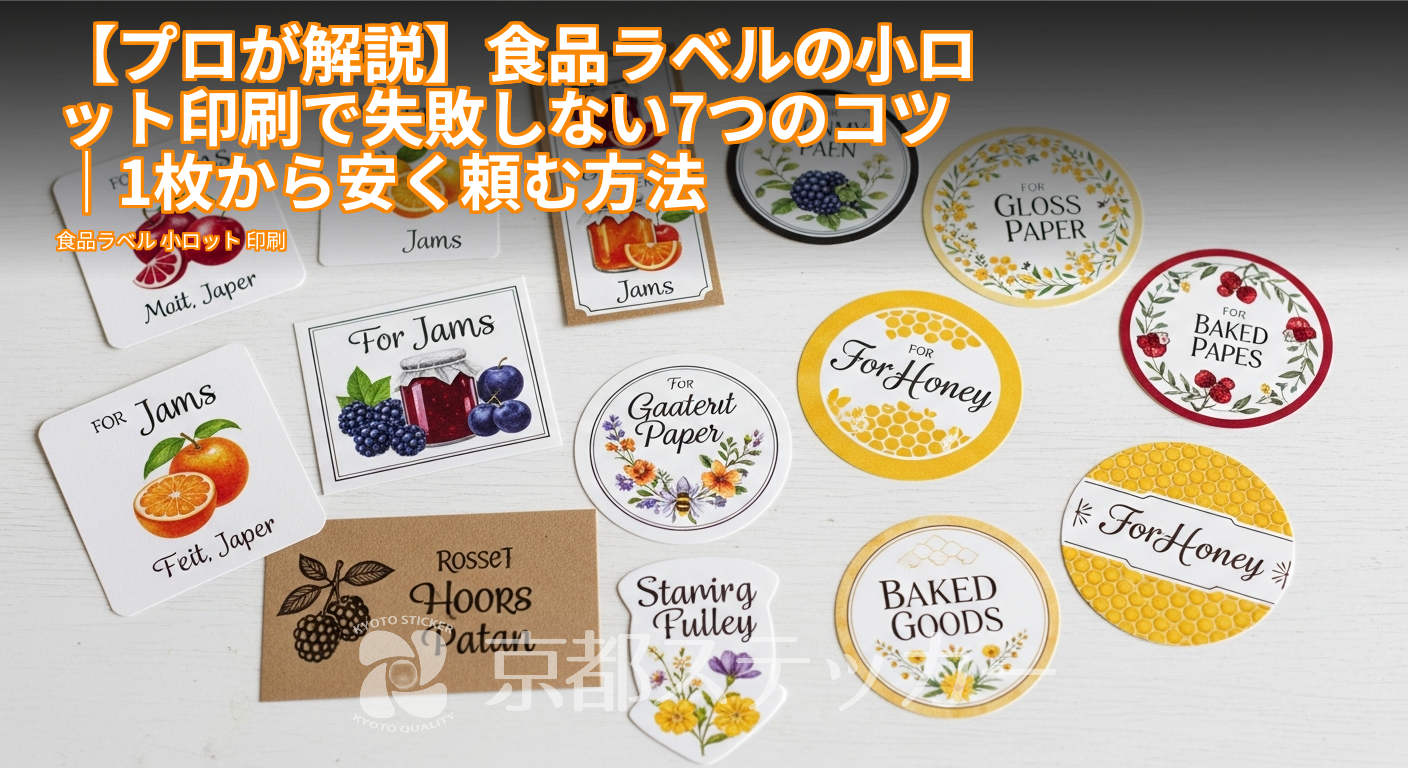 【プロが解説】食品ラベルの小ロット印刷で失敗しない7つのコツ|1枚から安く頼む方法