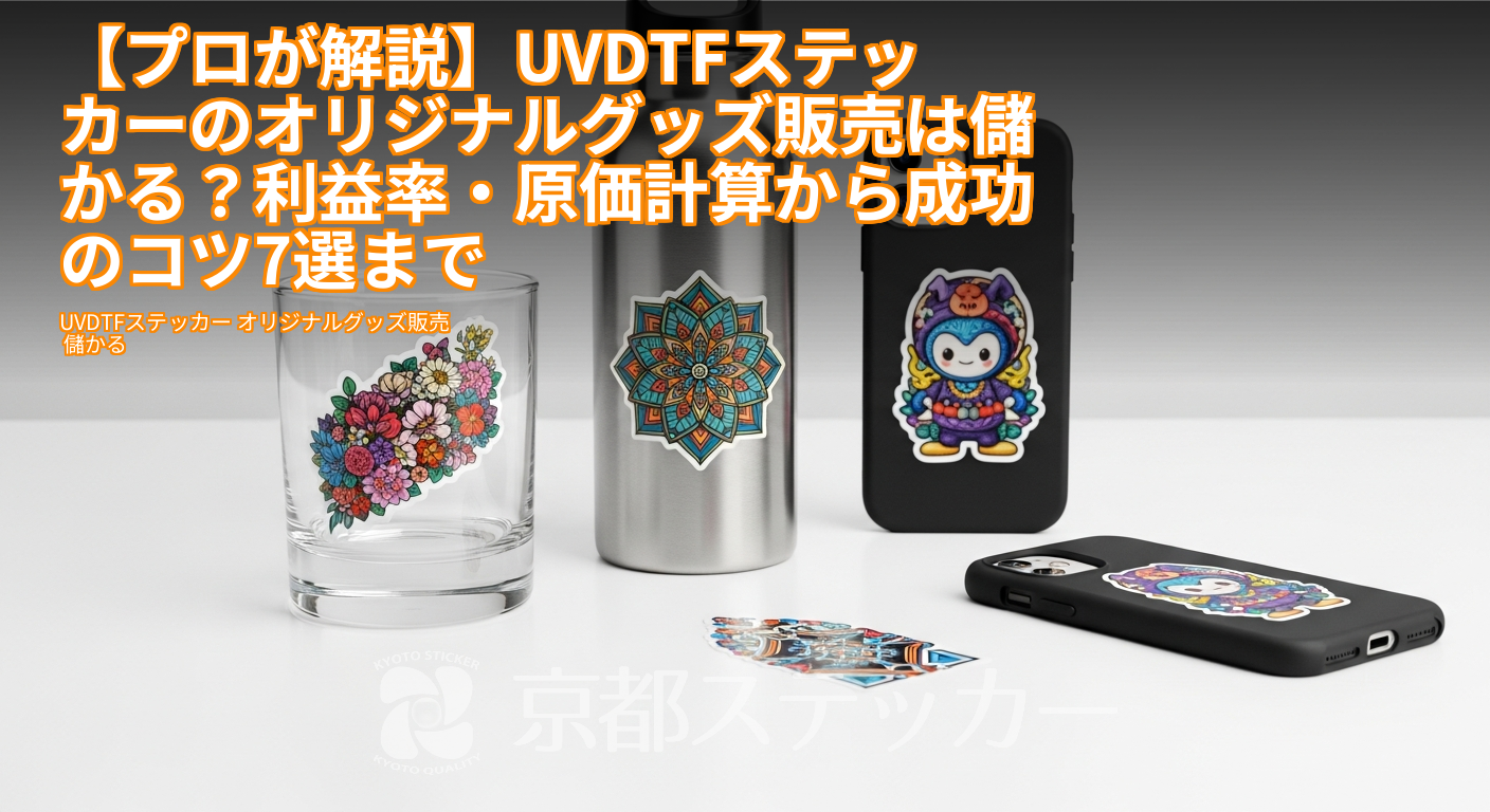 【プロが解説】UVDTFステッカーのオリジナルグッズ販売は儲かる?利益率・原価計算から成功のコツ7選まで