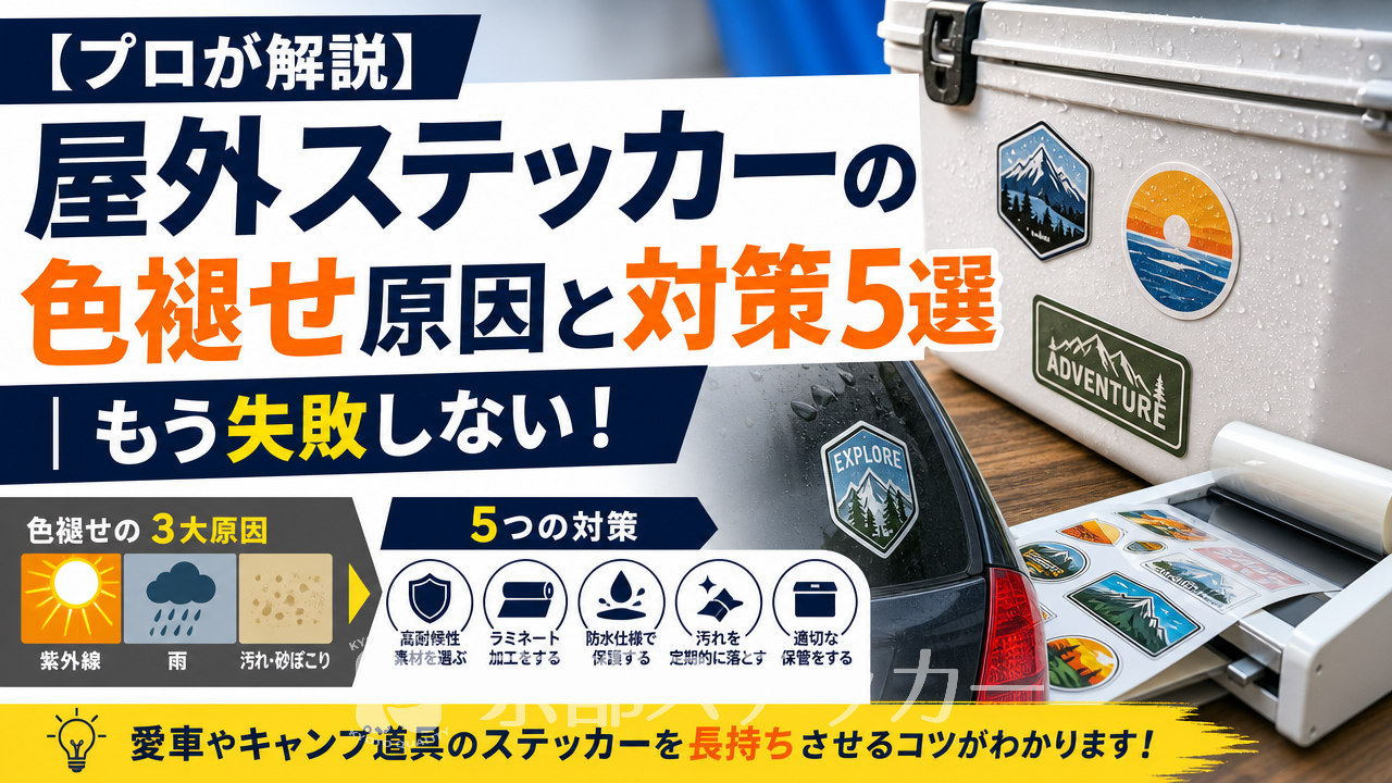 【プロが解説】屋外ステッカーの色褪せ原因と対策5選｜もう失敗しない！