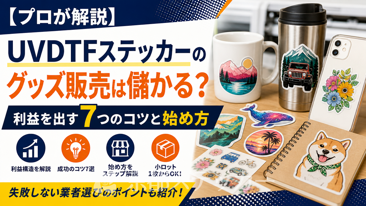 【プロが解説】UVDTFステッカーのグッズ販売は儲かる？利益を出す7つのコツと始め方
