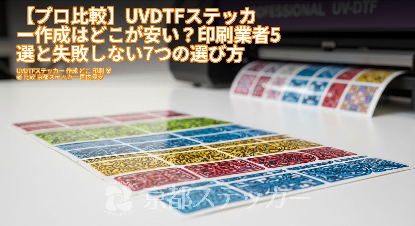 【プロ比較】UVDTFステッカー作成はどこが安い?印刷業者5選と失敗しない7つの選び方