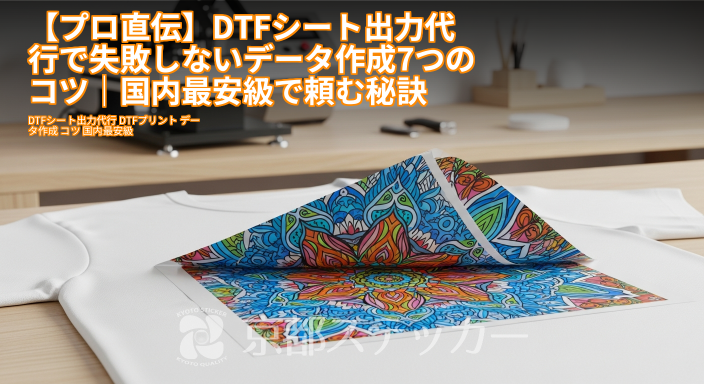 【プロ直伝】DTFシート出力代行で失敗しないデータ作成7つのコツ|国内最安級で頼む秘訣