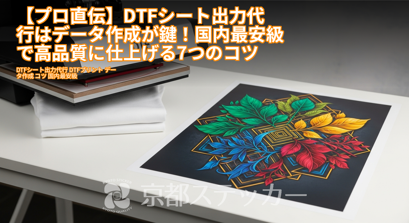 【プロ直伝】DTFシート出力代行はデータ作成が鍵！国内最安級で高品質に仕上げる7つのコツ