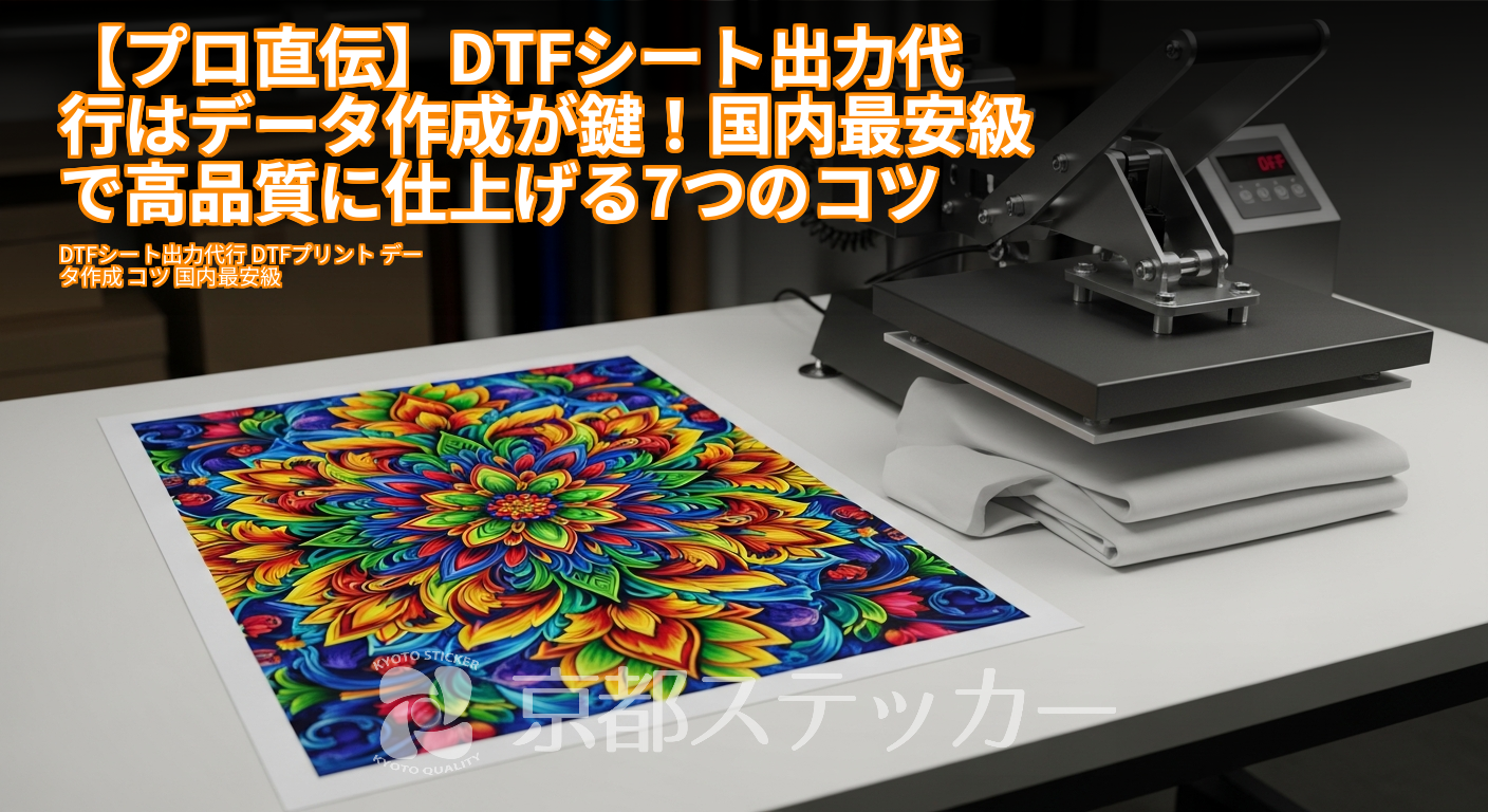【プロ直伝】DTFシート出力代行はデータ作成が鍵！国内最安級で高品質に仕上げる7つのコツ