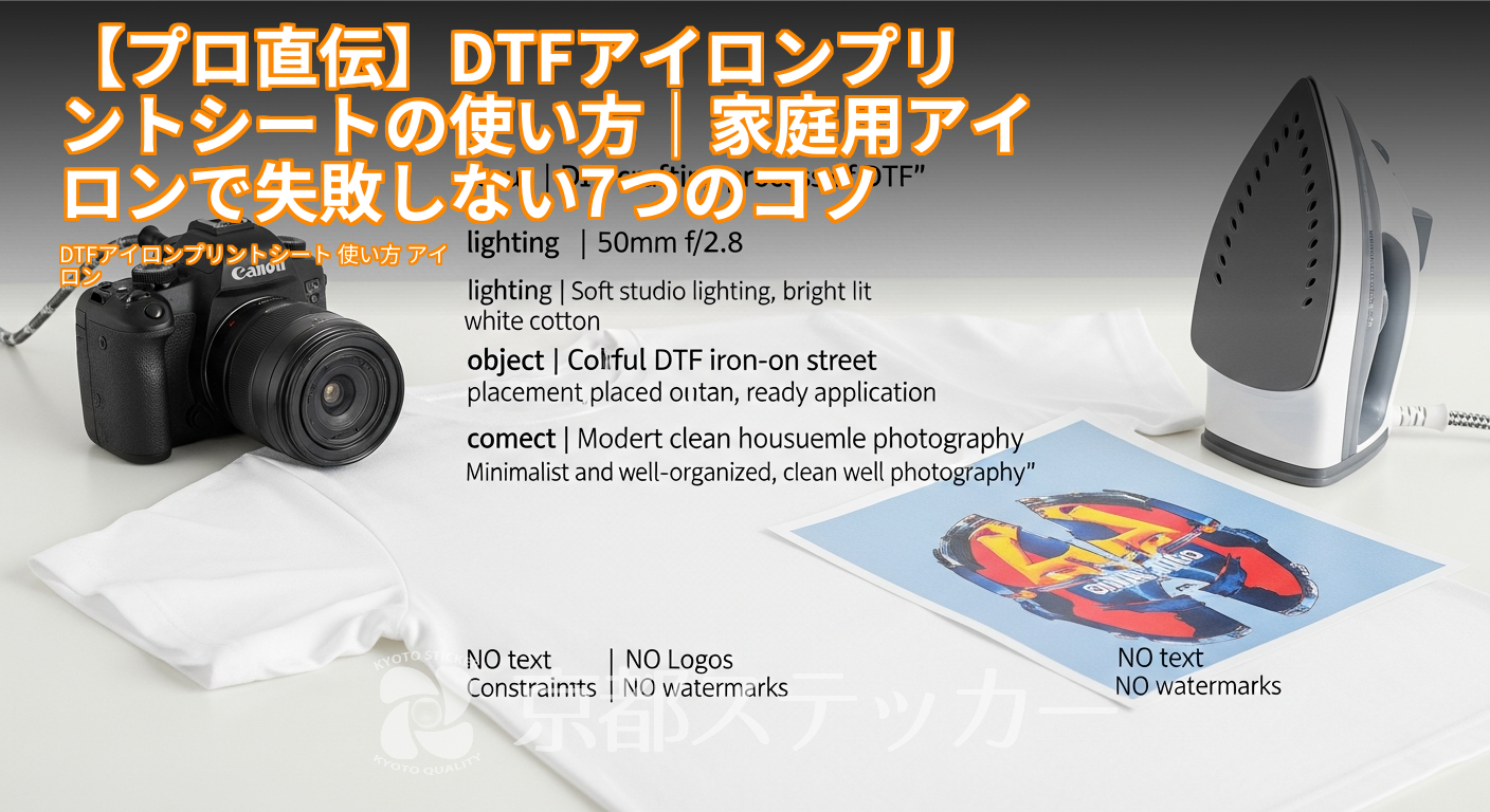 【プロ直伝】DTFアイロンプリントシートの使い方｜家庭用アイロンで失敗しない7つのコツ