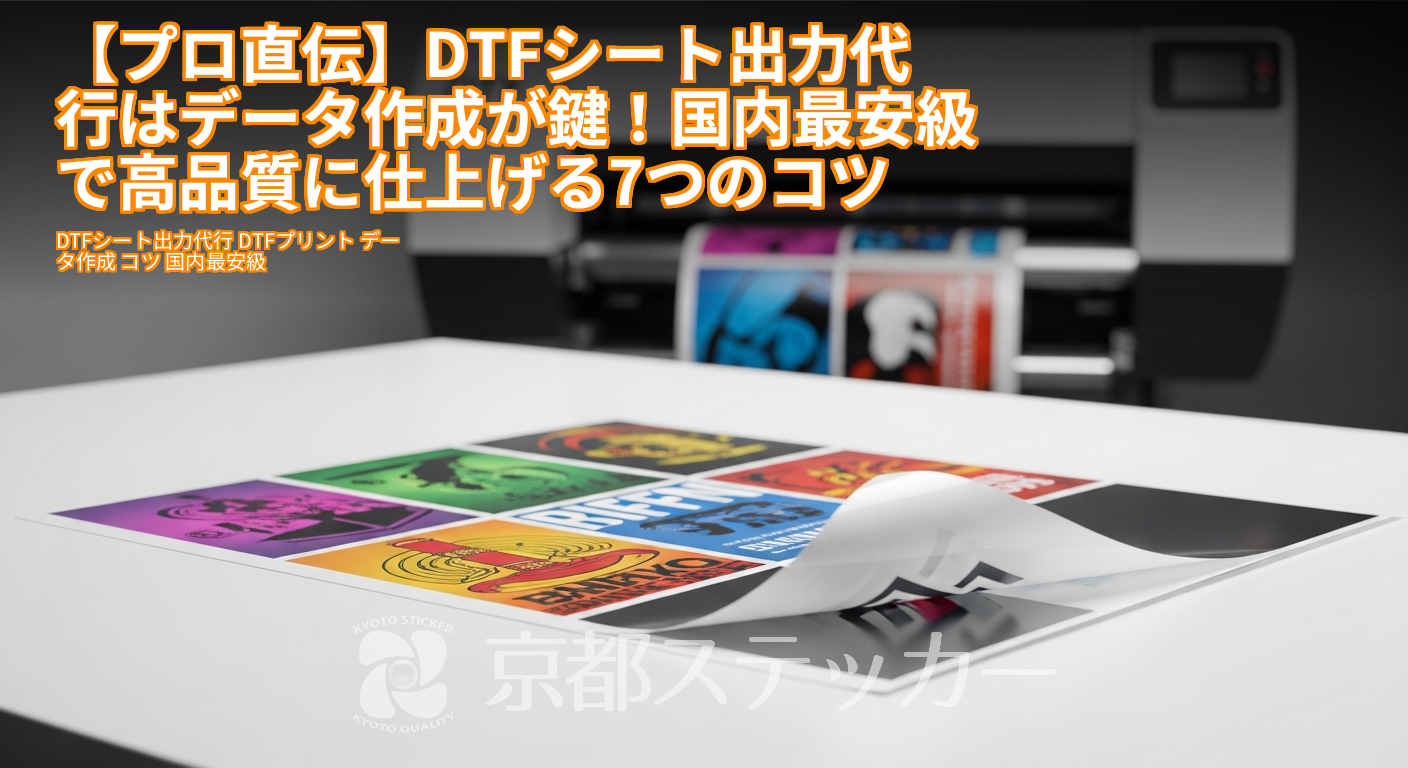 【プロ直伝】DTFシート出力代行はデータ作成が鍵！国内最安級で高品質に仕上げる7つのコツ
