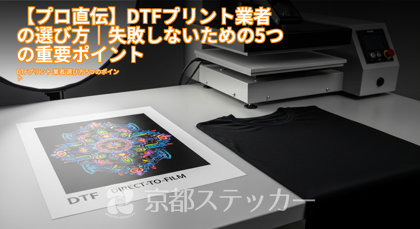 【プロ直伝】DTFプリント業者の選び方|失敗しないための5つの重要ポイント