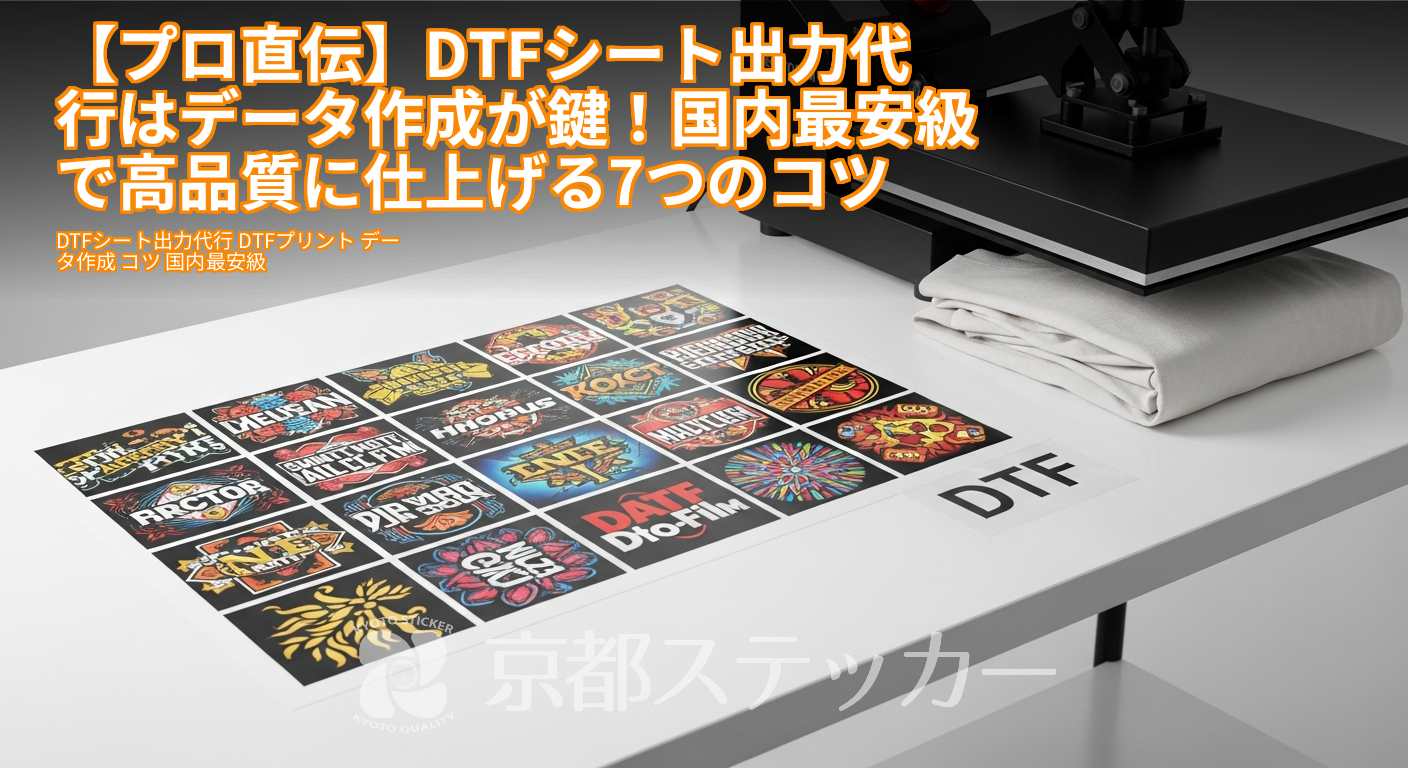 【プロ直伝】DTFシート出力代行はデータ作成が鍵!国内最安級で高品質に仕上げる7つのコツ
