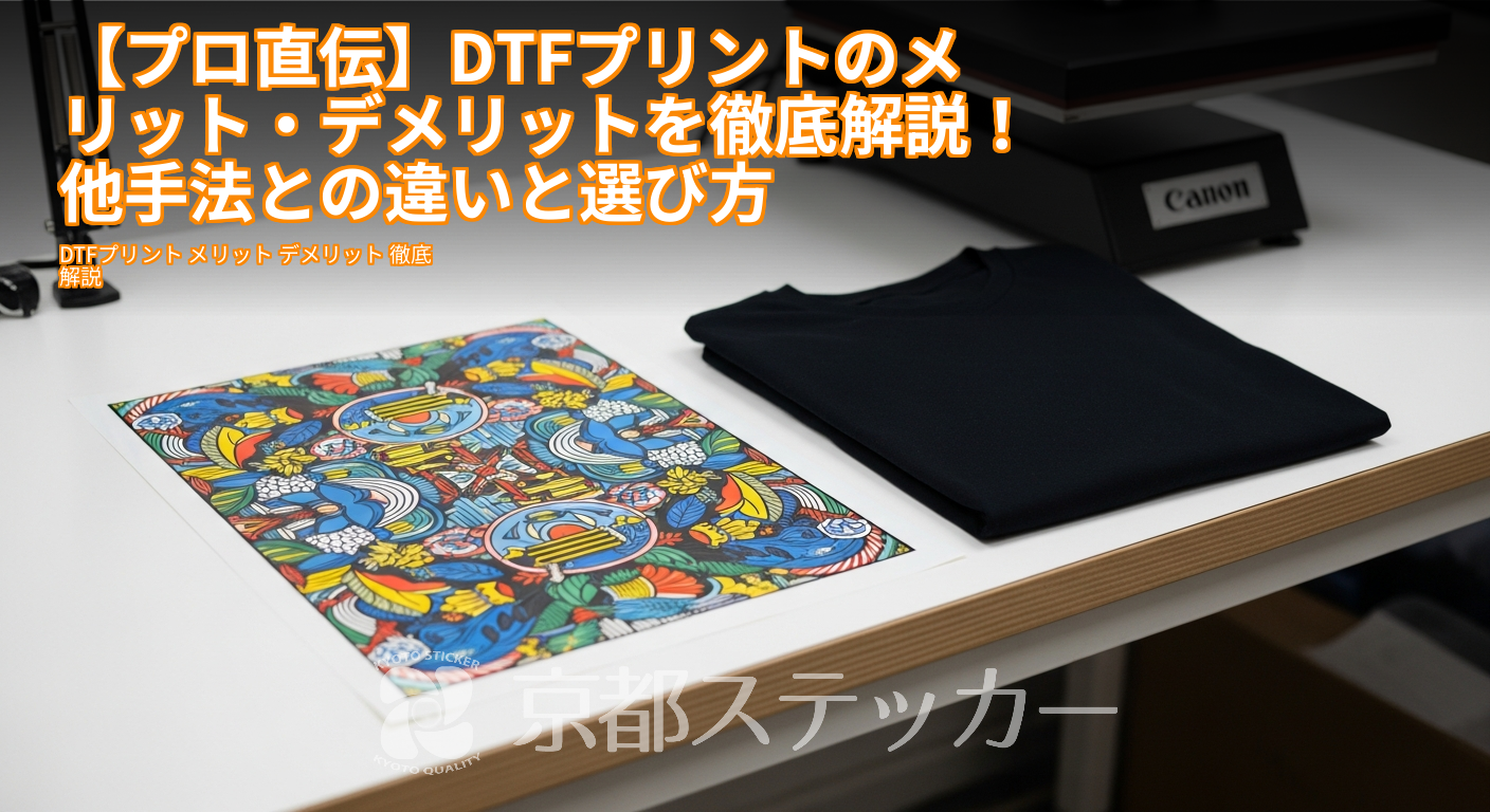 【プロ直伝】DTFプリントのメリット・デメリットを徹底解説!他手法との違いと選び方