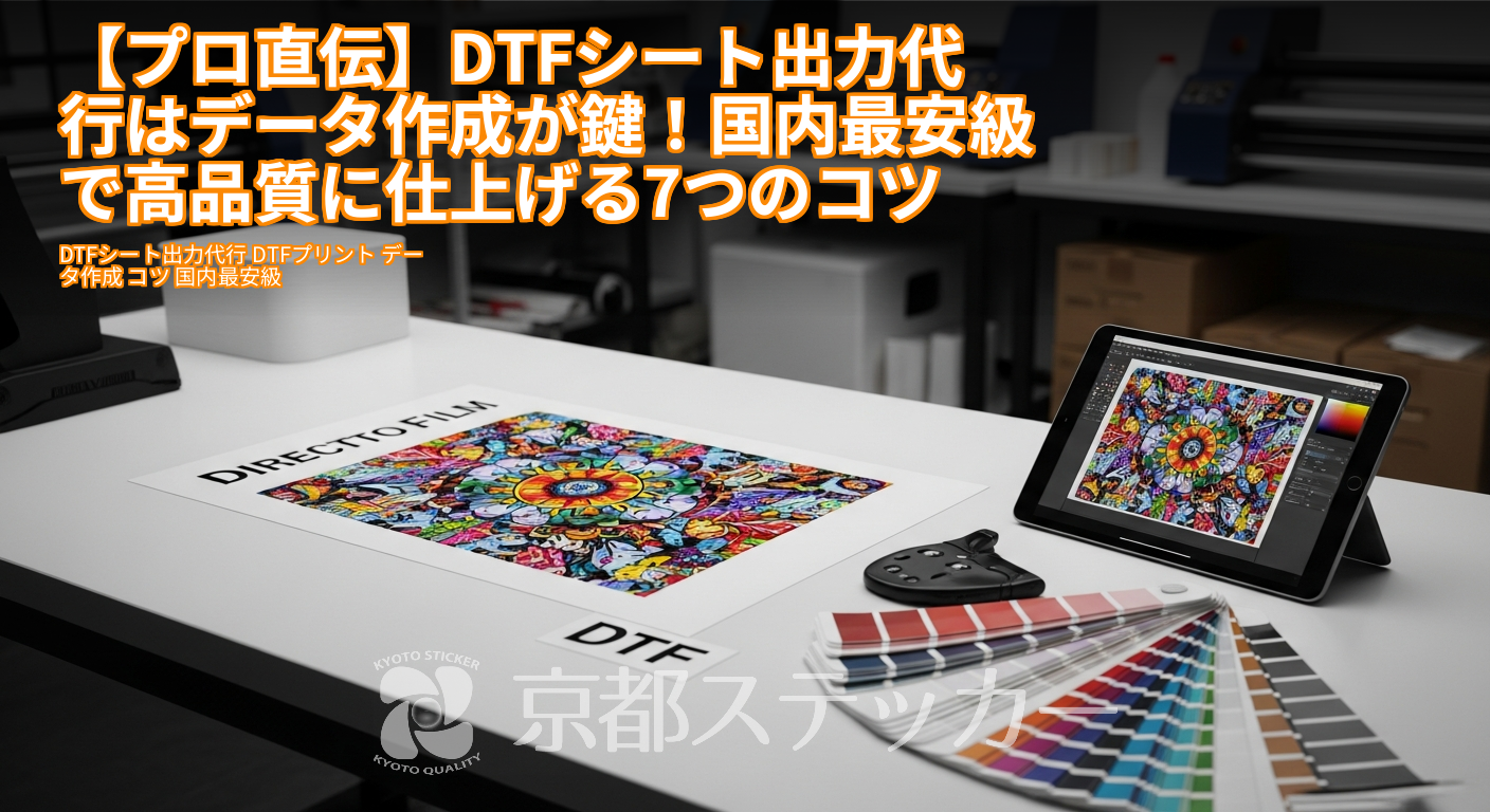 【プロ直伝】DTFシート出力代行はデータ作成が鍵！国内最安級で高品質に仕上げる7つのコツ