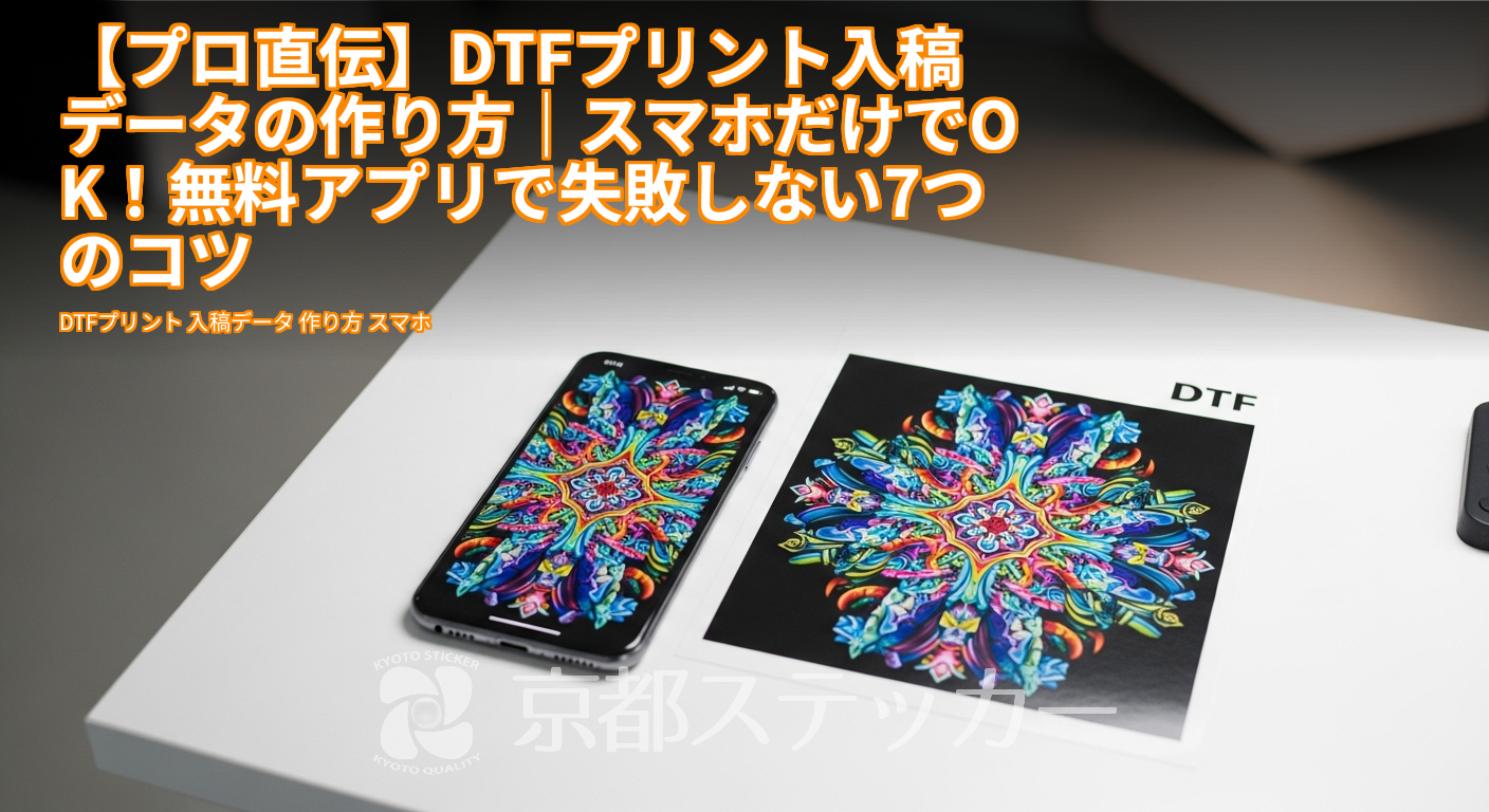 【プロ直伝】DTFプリント入稿データの作り方|スマホだけでOK!無料アプリで失敗しない7つのコツ
