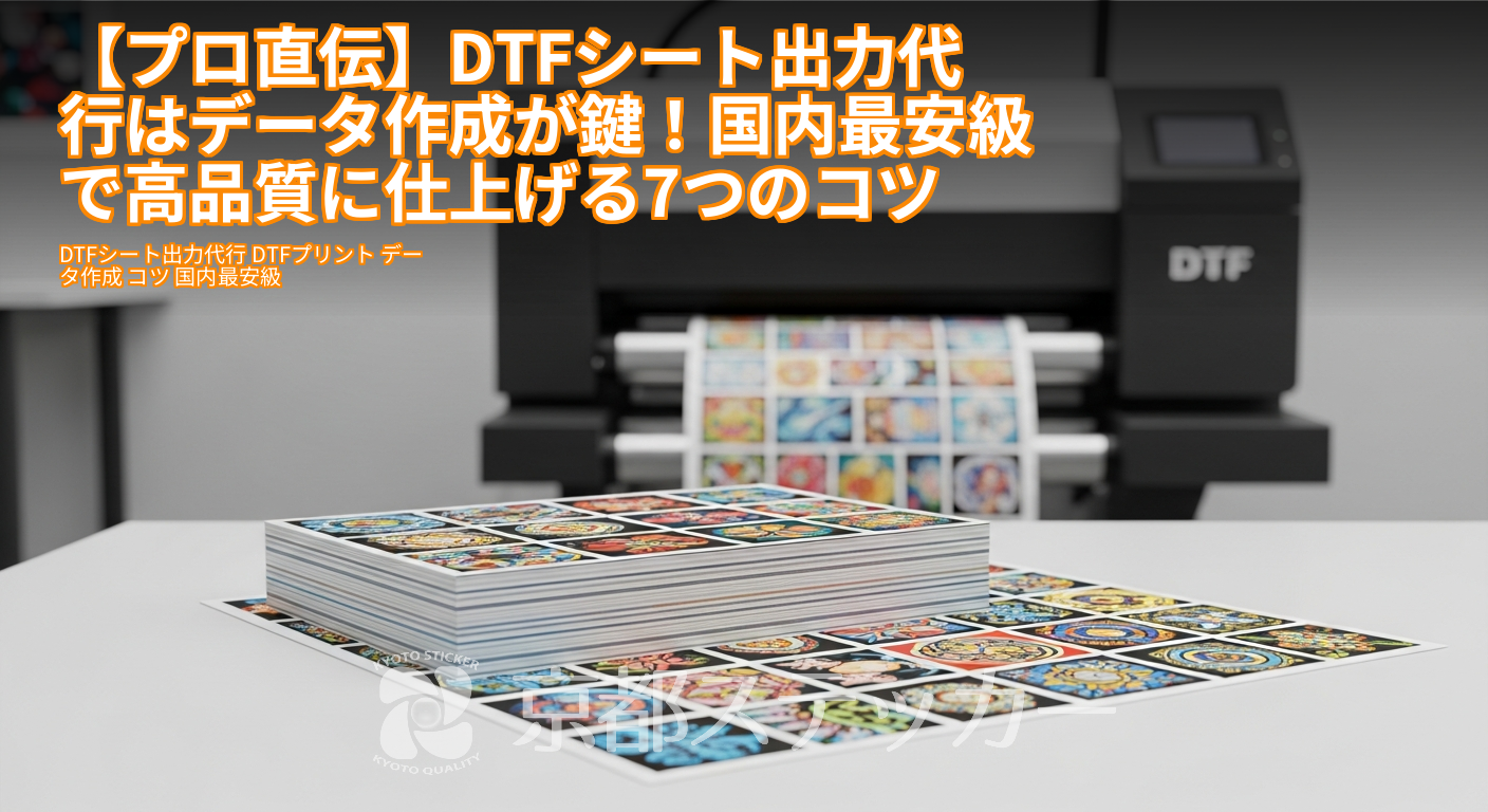 【プロ直伝】DTFシート出力代行はデータ作成が鍵!国内最安級で高品質に仕上げる7つのコツ