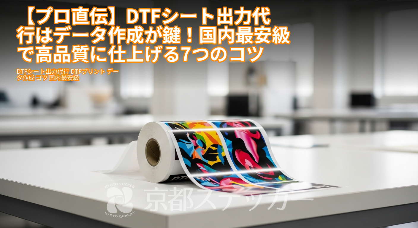 【プロ直伝】DTFシート出力代行はデータ作成が鍵！国内最安級で高品質に仕上げる7つのコツ